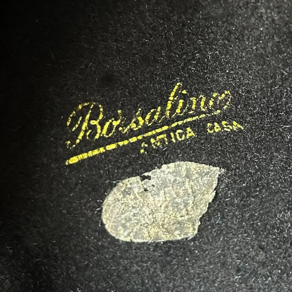Borsalino Italy Black Wool Cloche Hat Women’s Vintage Sculpted Design Otti Moll